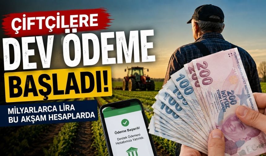 Çiftçilere Dev Ödeme Başladı: Milyarlarca Lira Bu Akşam Hesaplarda