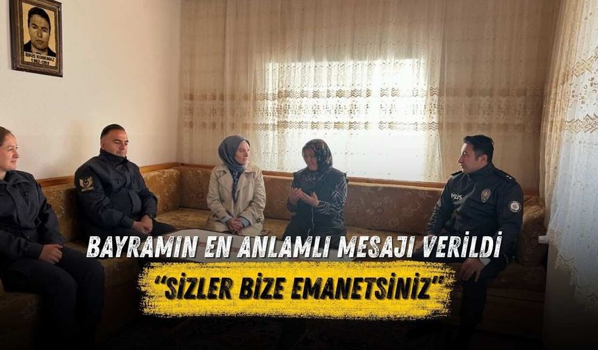 Bayramın En Anlamlı Mesajı Verildi: “Sizler Bize Emanetsiniz”