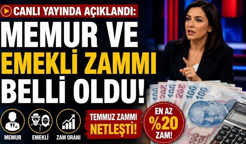 Canlı Yayında Açıklandı: Memur ve Emekli Zammı Belli Oldu!