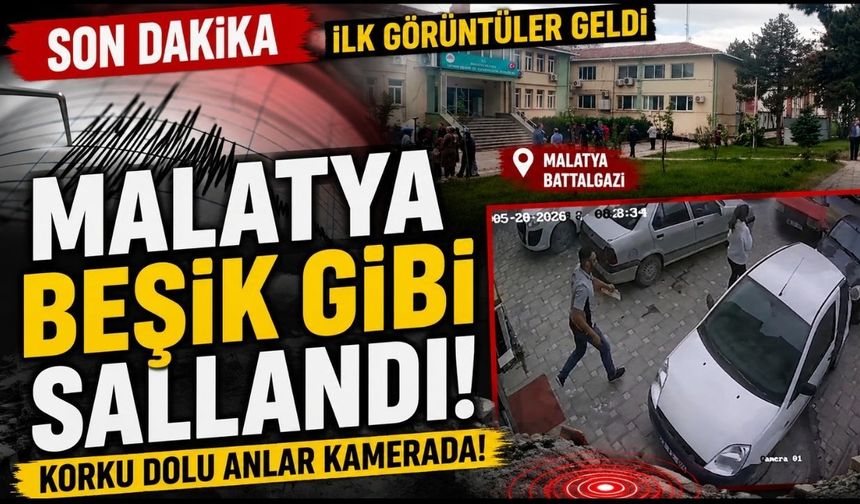 Son Dakika: Malatya Beşik Gibi Sallandı! İlk Görüntüler Geldi