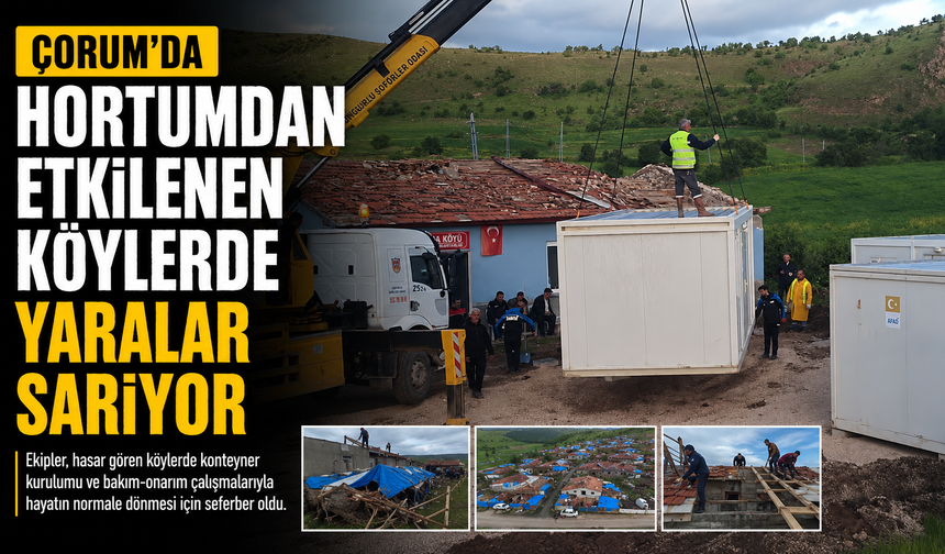 Hortumdan etkilenen köylerde yaralar sarılıyor
