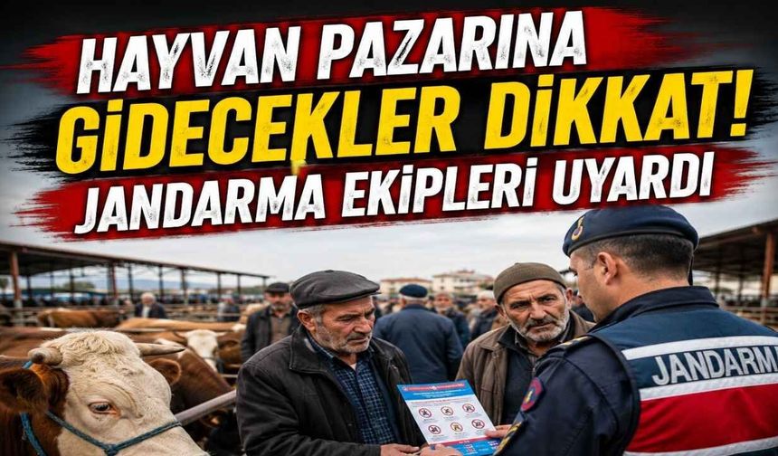 Hayvan Pazarına Gidecekler Dikkat! Jandarma Ekipleri Uyarıdı