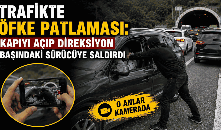 Trafikte Öfke Patlaması: Kapıyı Açıp Direksiyon Başındaki Sürücüye Saldırdı