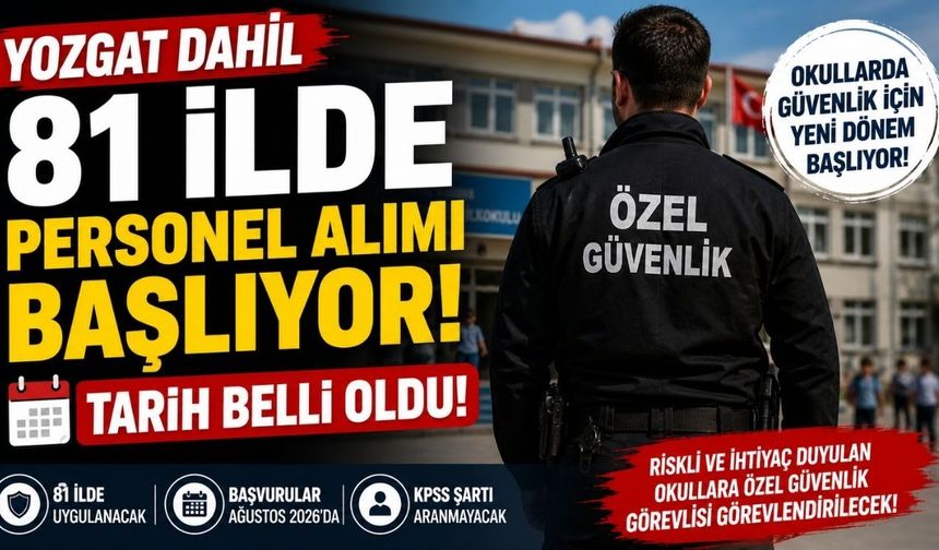 Yozgat Dahil 81 İlde Personel Alımı Başlıyor: Tarih Belli Oldu!