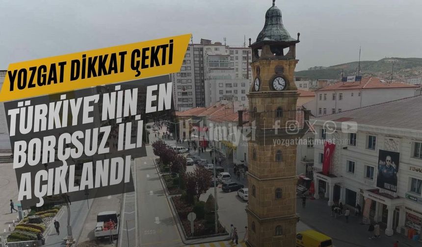 Türkiye’nin en borçsuz ili açıklandı: Yozgat dikkat çekti