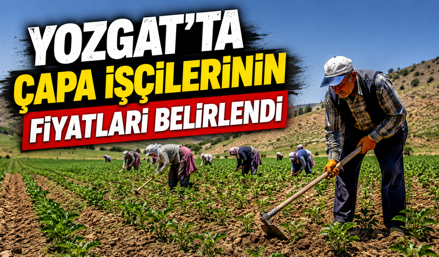 Yozgat'ta Çapa İşçilerinin Fiyatları Belirlendi