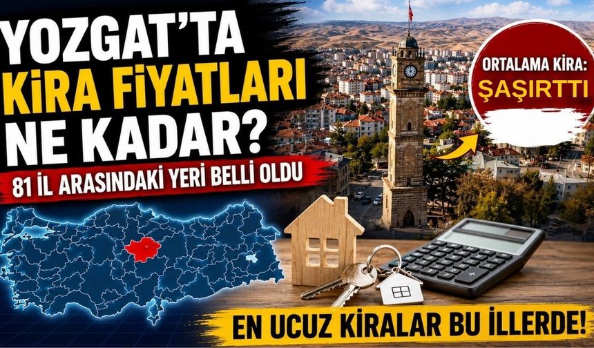 Yozgat'ta Kira Fiyatları Ne Kadar? 81 İl Arasındaki Yeri Belli Oldu