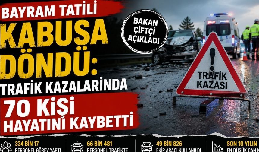 Bayram Tatili Kabusa Döndü: Trafik Kazalarında 70 Kişi Hayatını Kaybetti