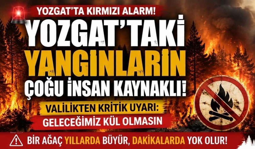 Yozgat'taki Yangınların Çoğu İnsan Kaynaklı! Valilikten Kritik Uyarı