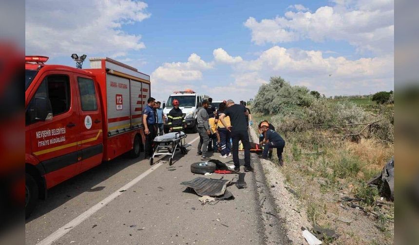 Nevşehir'de korkunç kaza: Otomobil "adeta kağıt gibi" savruldu