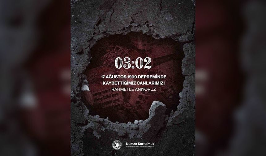 TBMM Başkanı Kurtulmuş'tan 17 Ağustos mesajı: "Unutmadık, unutmayacağız"
