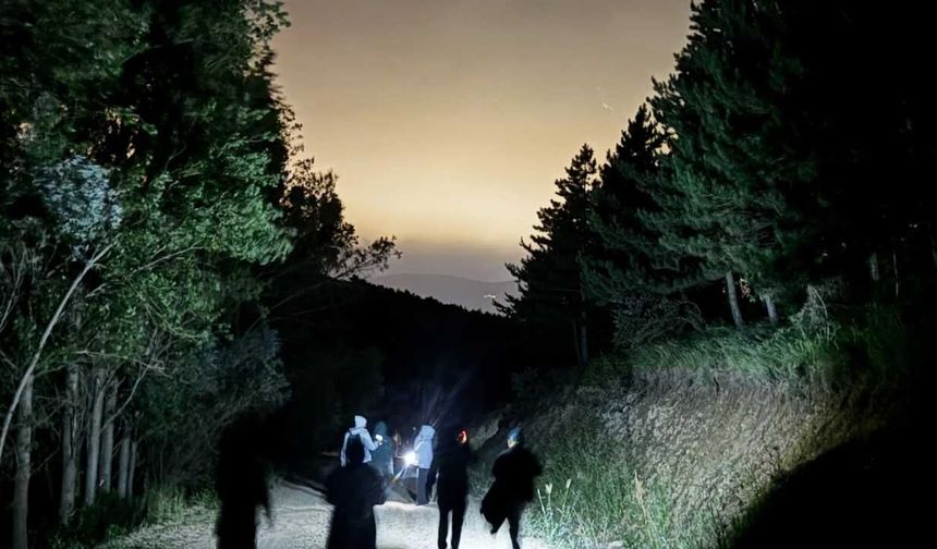 Yozgat’ta Dolunay Altında Gizemli Rota! Hava Şartlarına Rağmen Vazgeçmediler