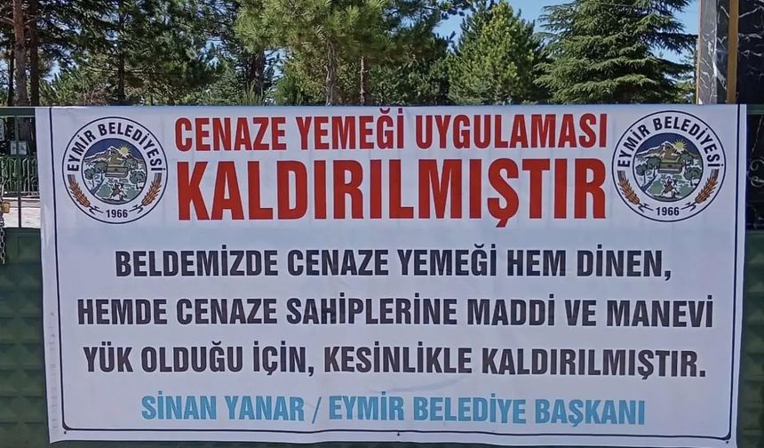 Yozgat'ta O Belediyeden Dikkat Çeken Paylaşım: Cenaze Yemekleri Kaldırıldı