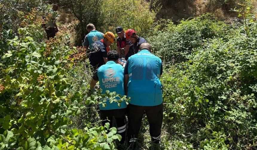 Yozgat'ta Korku Dolu Anlar: Dere Yatağına Düşen Vatandaş İçin Zamanla Yarış!