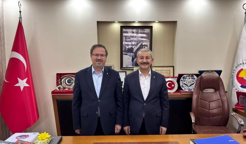 AK Parti Yozgat İl Başkanı Hasan Kandemir’den TSO Başkanı Taylan Alakoç’a Hayırlı Olsun Ziyareti!