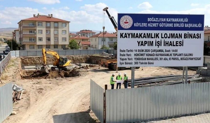 Boğazlıyan Kaymakamlığı Lojman Binası İçin İhaleye Çıkıyor
