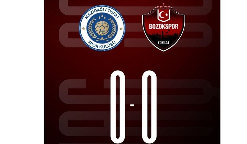 Yozgat Belediyesi Bozokspor Deplasmandan 1 Puanla Dönüyor