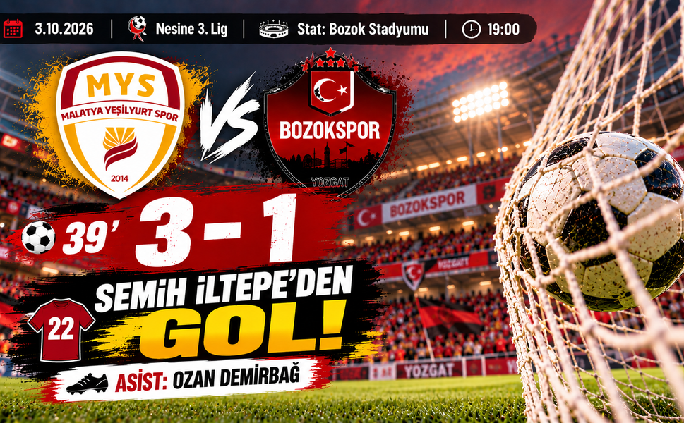 Bozok Stadyumu'nda Gol Yağmuru! İlk Yarıda 4 Gol