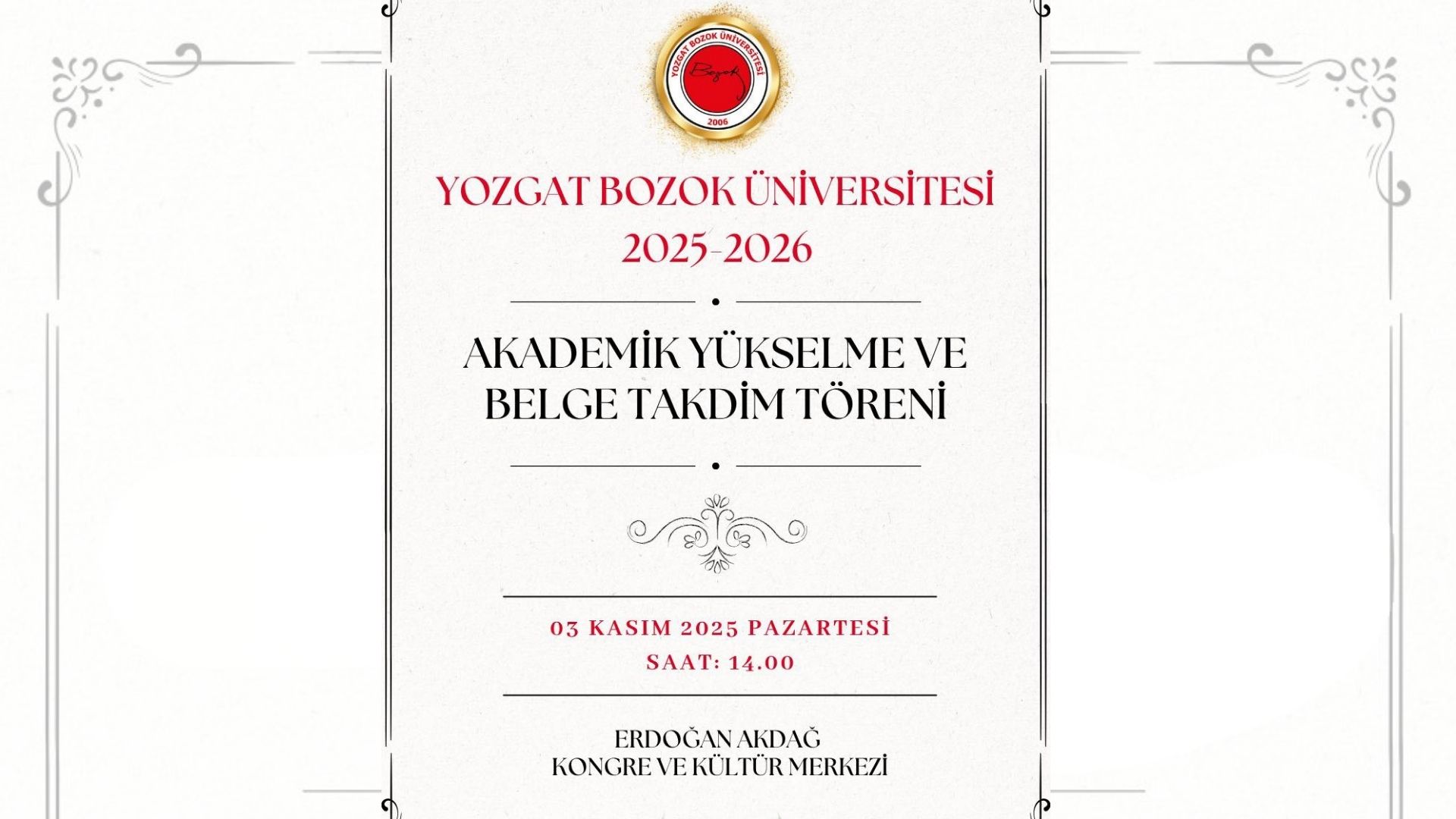 Yozgat’ta Heyecanlı Bekleyiş Tören 3 Kasım'da