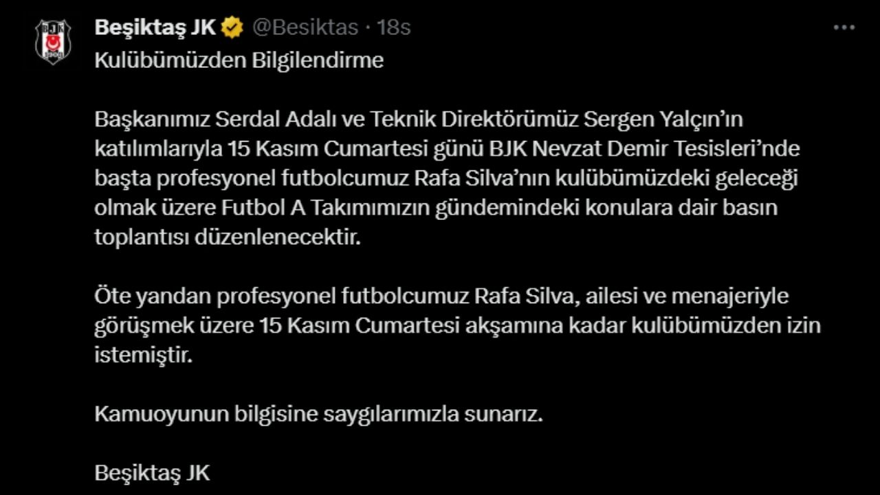 Bjk Rafa Silva Gidiyor Mu, Bjk Basın Toplantısı Ne Zaman (2)