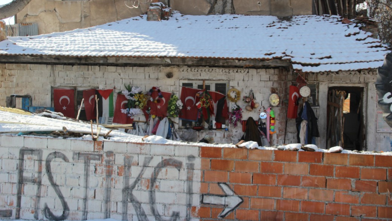 79 Yaşında Çöpten Bayrak Topluyor! Evinin Duvarlarını Süsledi (2)