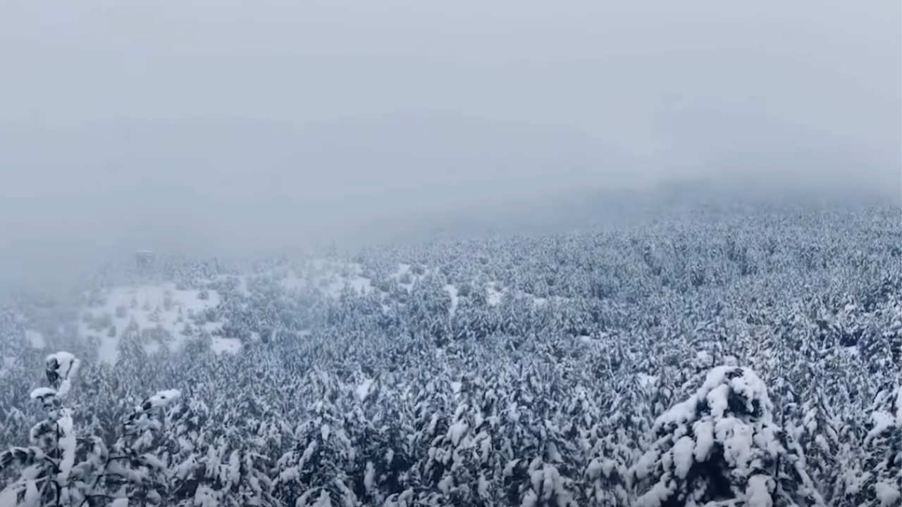 Beyaz Örtü Büyüledi Türkiye’nin İlk Milli Parkında Kış Manzarası Dronla Görüntülendi (1)