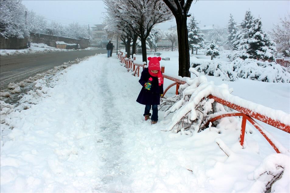 Yozgat'ta Kar Tatil Getirdi