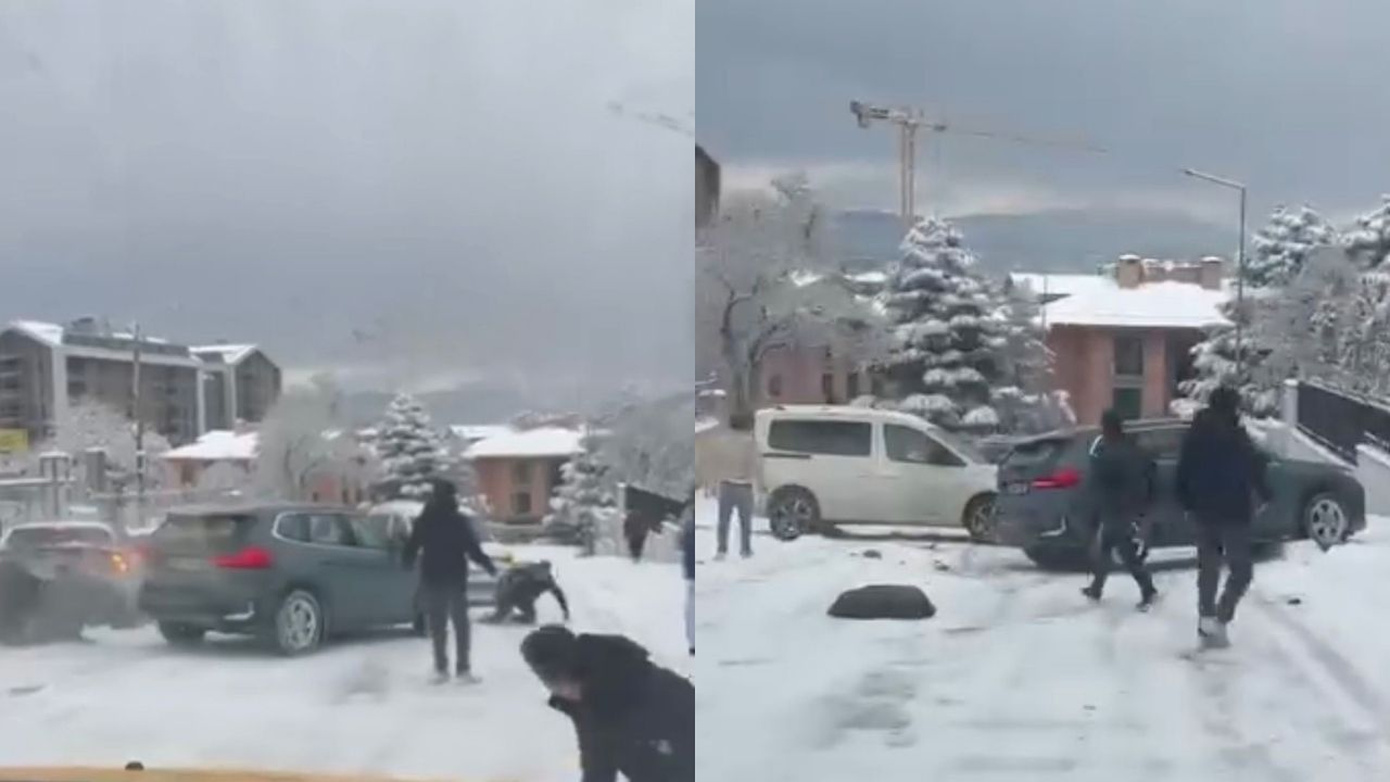 Türkiye’de Kar Trafiği Felç Etti Kaygan Yollarda Korku Dolu Anlar (2)