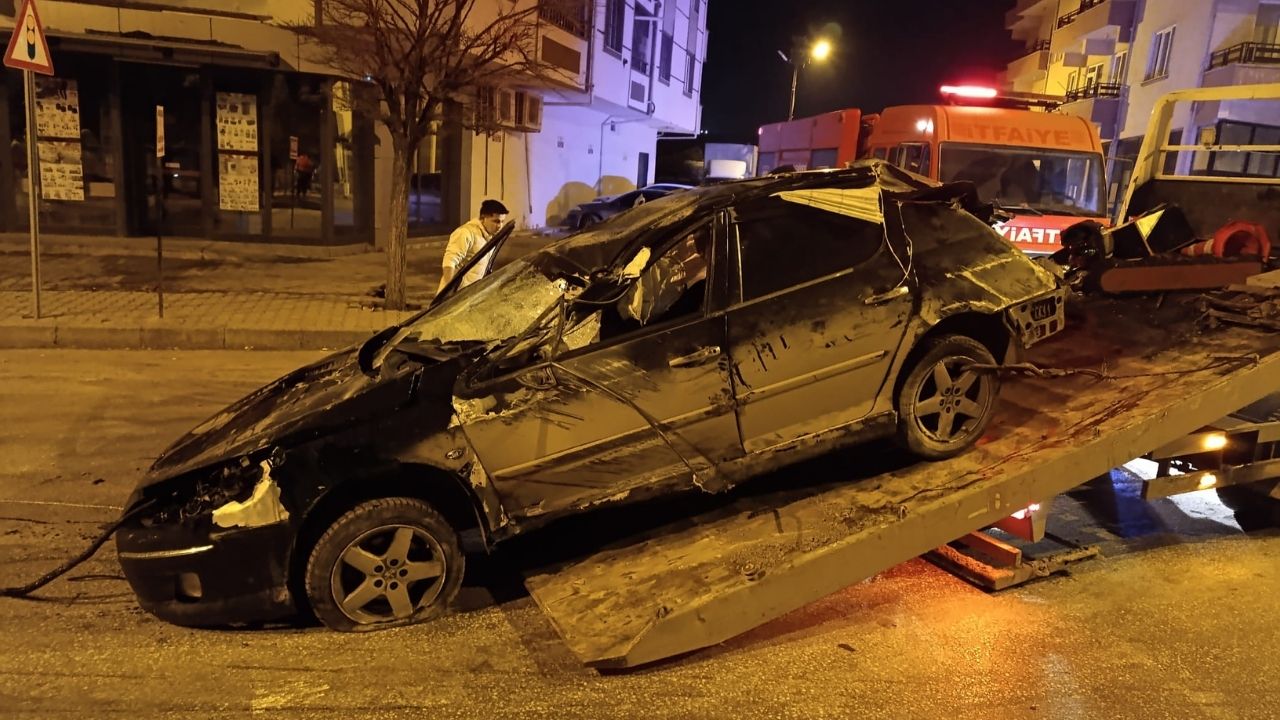 Yozgat'ta Jandarmadan Kaçarken Kaza Yaptı! (1)
