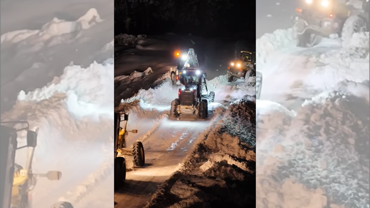 Yozgat'ta Kar Kalınlığı 1 Metreye Ulaştı Ekipler 724 Çalışıyor (2)