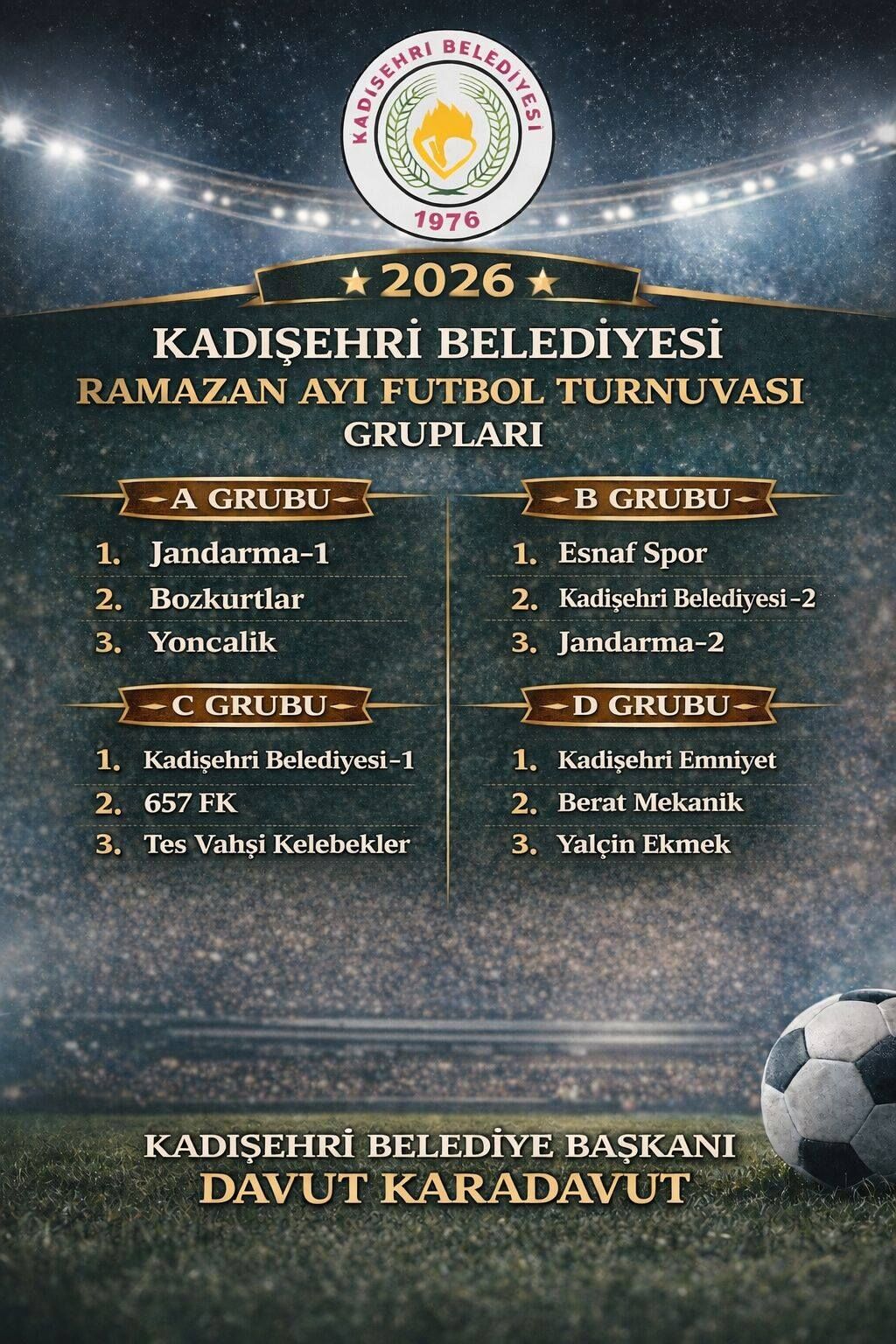 Kadışehri'nde Fikstür Çekildi, Turnuva Başladı