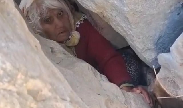 Koyunlarini Otlatan Yasli Kadin Dustugu Kayaliklarin Arasinda 1 Gun Sonra Bulundu 4