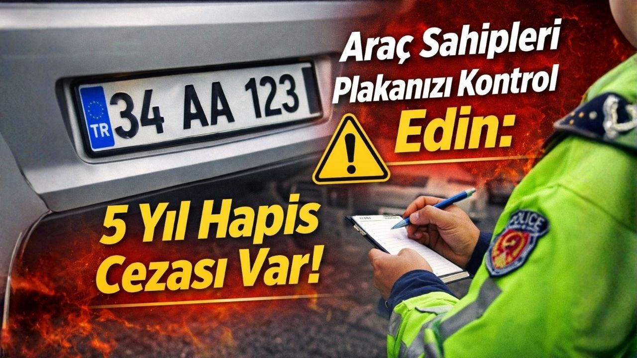 Araç Sahipleri Plakanızı Kontrol  Edin: 5 Yıl Hapis Cezası Var!