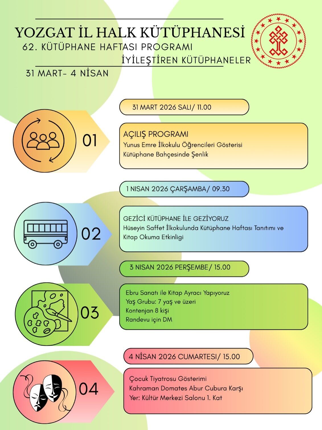 Yozgat'ta Kütüphane Haftası Başlıyor