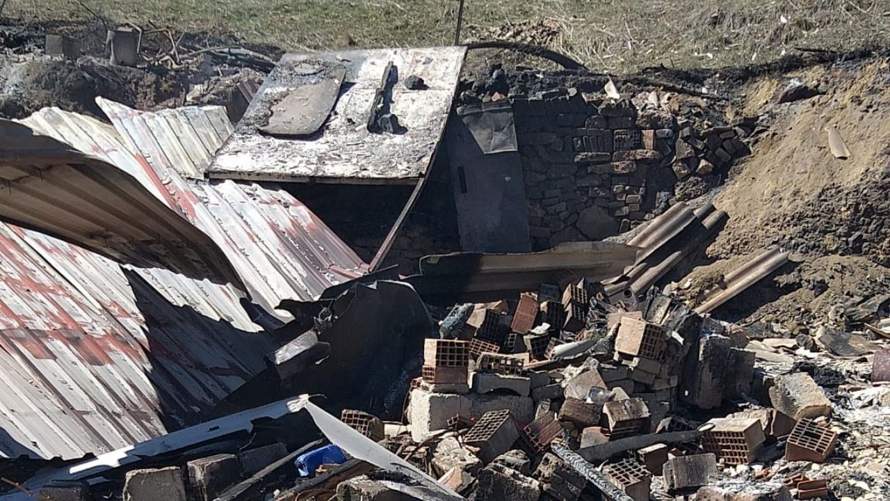 Yozgat’ta Mandıra Yangını Küller İçinde Kaldı (1)