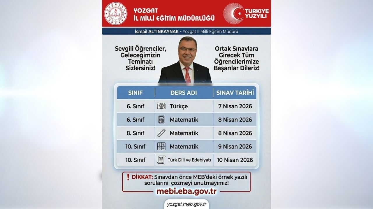 Yozgat’ta Ortak Sınavlar Başlıyor “Geleceğimizin Teminatısınız” (2)