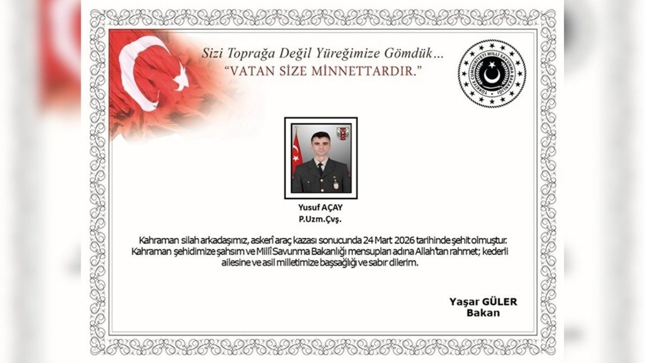 Yozgat’tan Şehit Yusuf Açay İçin Başsağlığı Mesajı (1)
