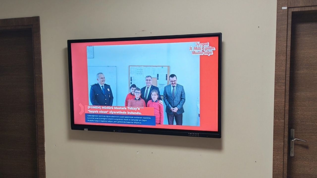 Yozgat İl Milli Eğitim Müdürlüğü'ne Dijital Bilgilendirme Ekranı Kuruldu (3)