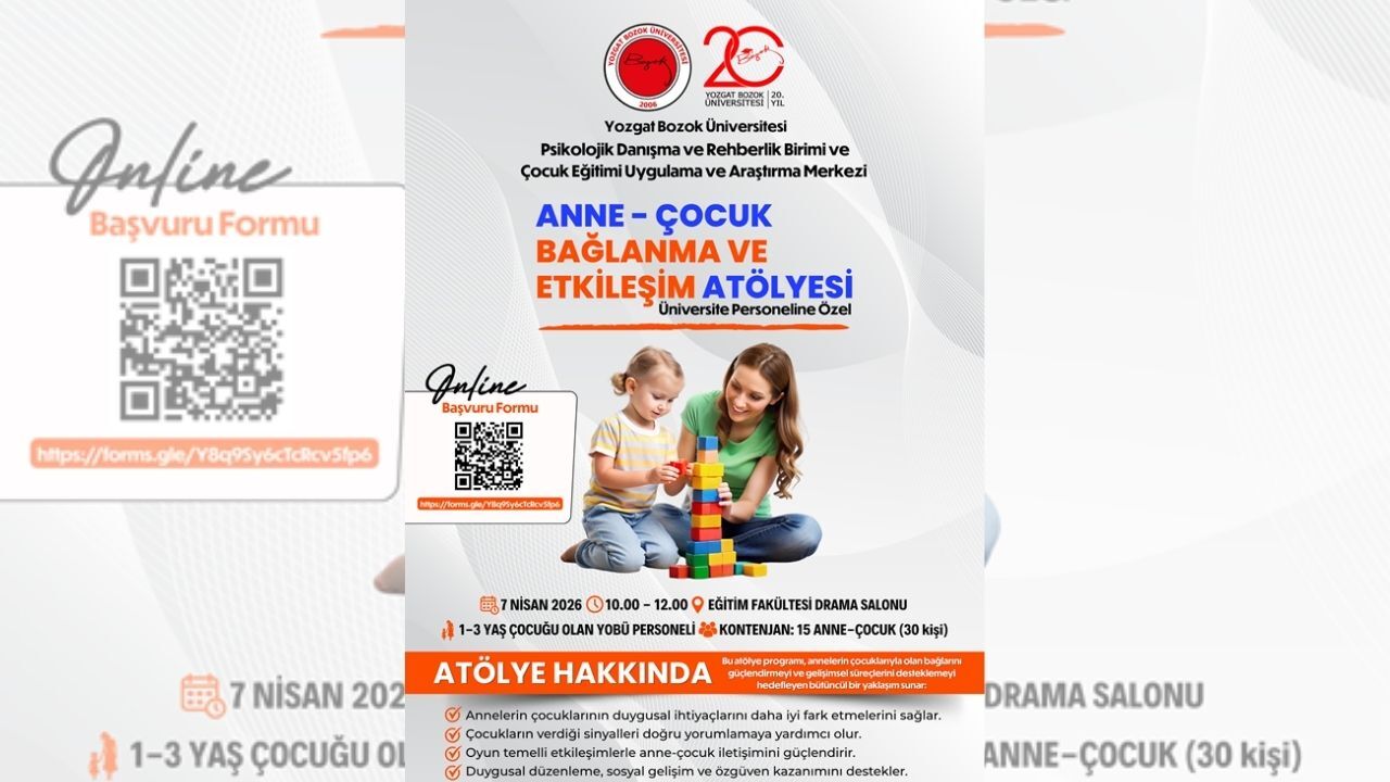 Yozgat’ta Anne Çocuk Bağını Güçlendiren Atölye Yarın Başlıyor (3)