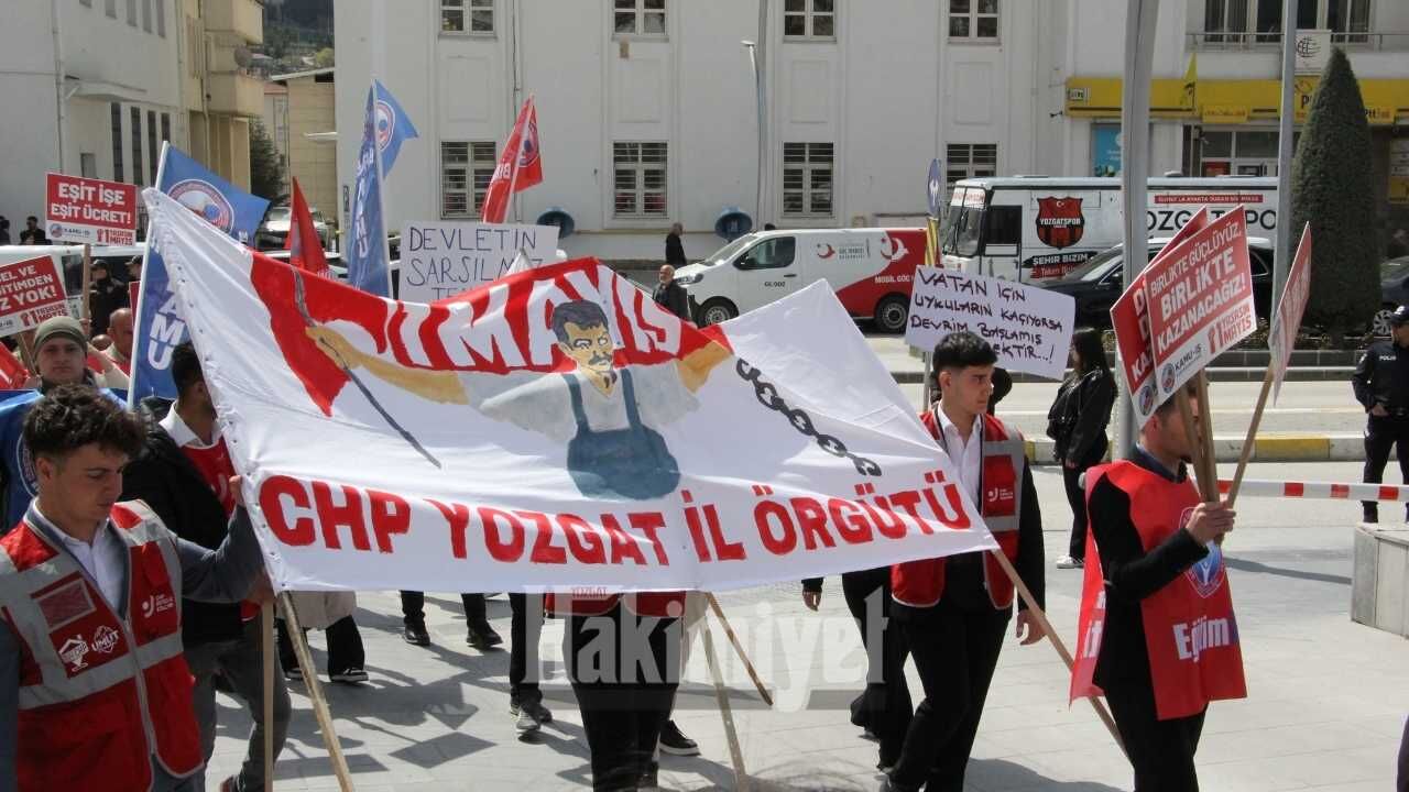 Yozgat'ta 1 Mayıs Emek Ve Dayanışma Günü Yürüyüşü Gerçekleştirildi (6)
