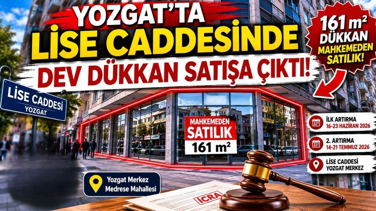 Yozgat'ta Lise Caddesinde Dev Dükkan Satışa Çıktı!