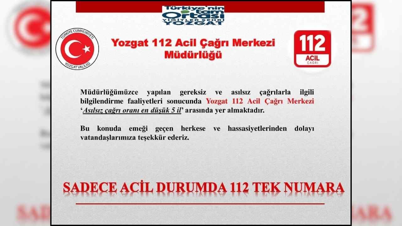 Yozgat 112’Den Büyük Başarı Türkiye’nin En İyi 5 İli Arasında-1