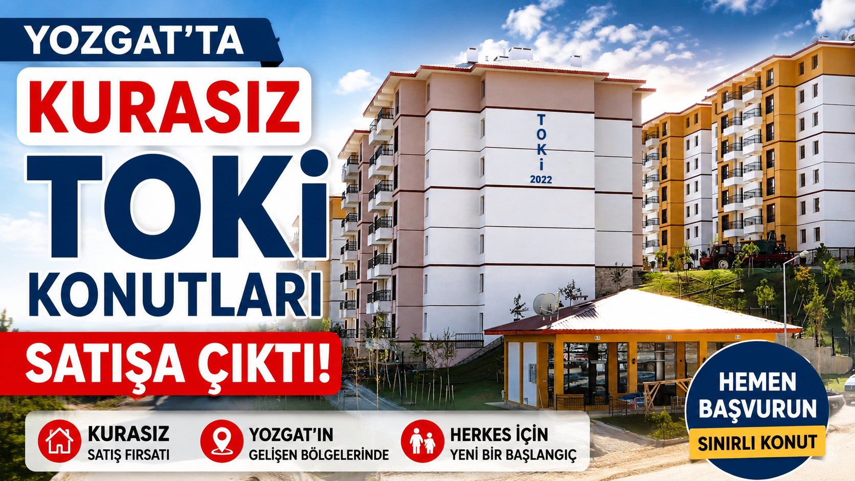Yozgat'ta Kurasız TOKİ Konutları Satışa Çıktı