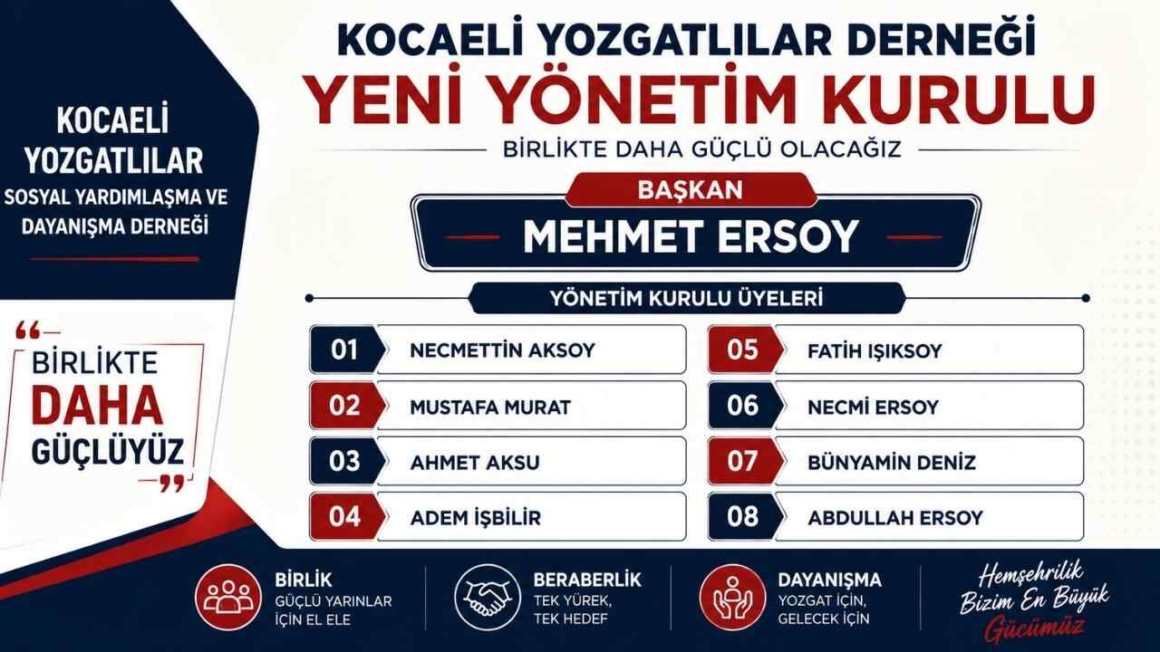 Kocaeli Yozgatlılar Derneği'nde Görev Değişimi, Başkanlığa Mehmet Ersoy Seçildi (4)