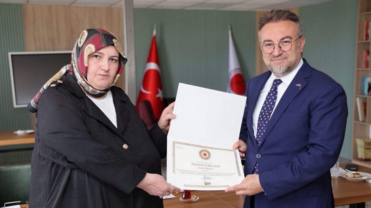 Yozgat Bozok Üniversitesi'nde Kalite Çalışmalarına Teşekkür Belgesi (1)