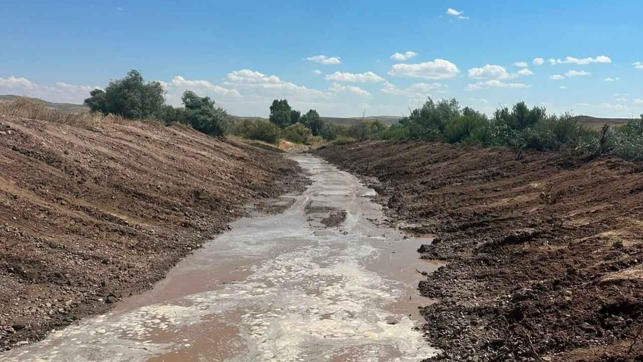 Yozgat Dayılı Köyü Dere Yatağında Düzenleme Çalışmaları Sürüyor (1)