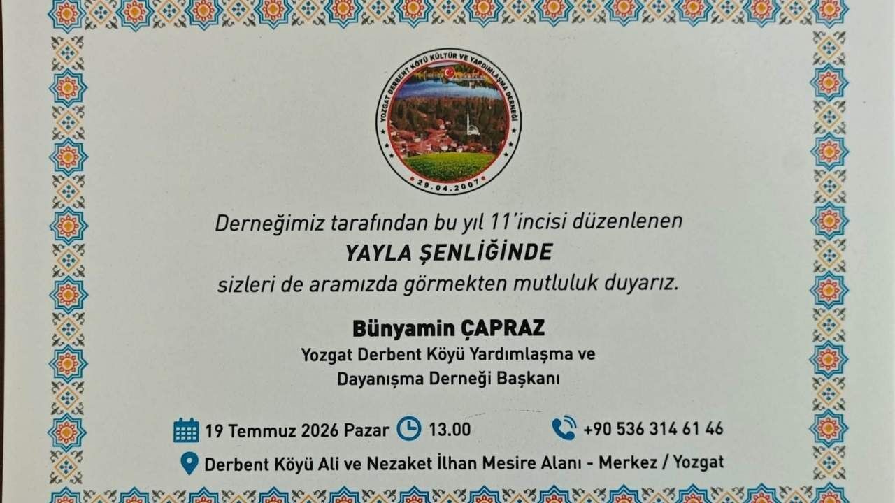 Yozgatlılar Derbent Köyü Şenliğine Hazır Mısınız (1)
