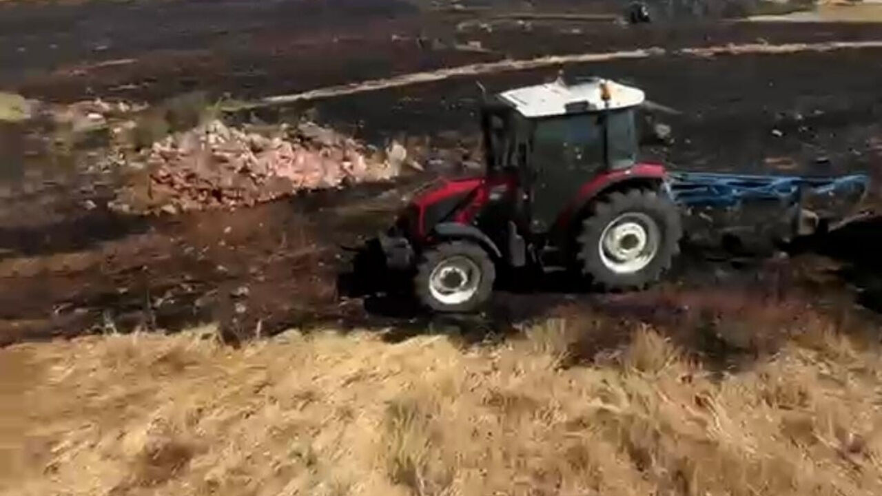 Saraykent’te Korkutan Anız Yangını 300 Dönümlük Arazi Kül Oldu (1)