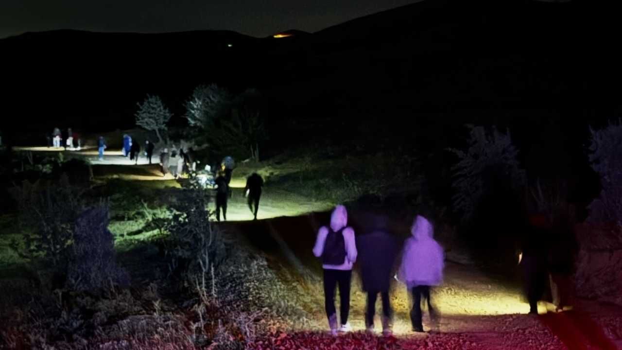 Yozgat’ta Dolunay Altında Gizemli Rota! Hava Şartlarına Rağmen Vazgeçmediler (3)