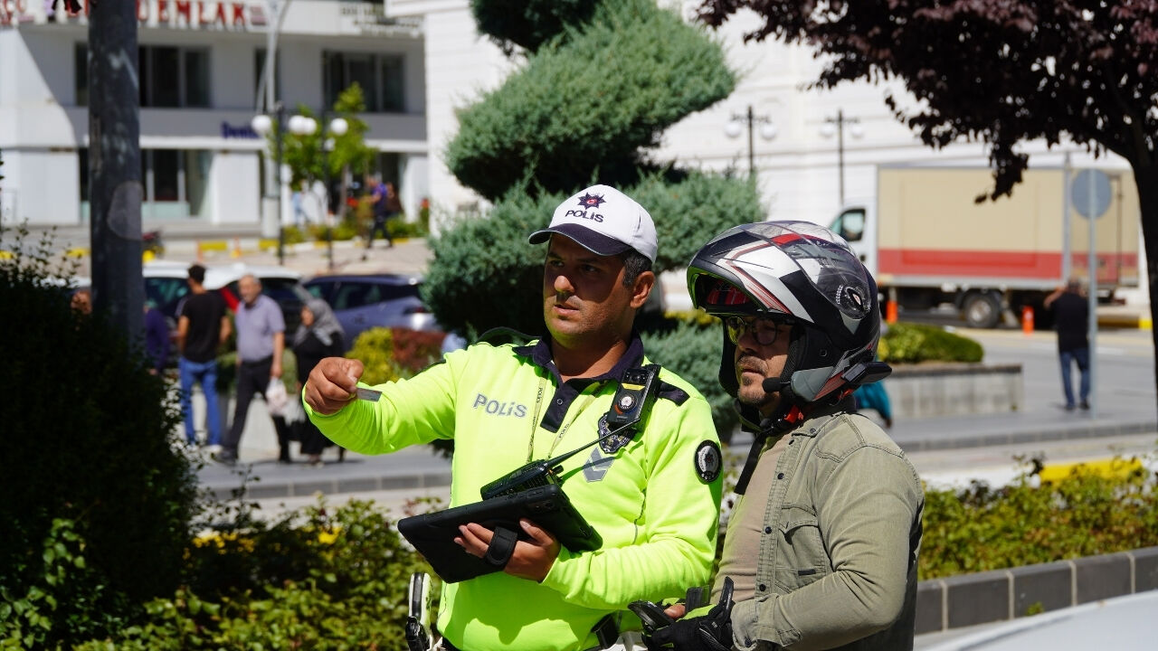 Yozgat Merkezde Motosiklet Denetimi